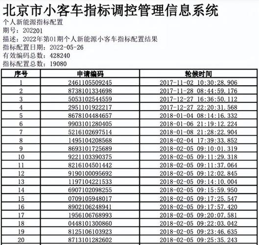 申请人可在北京市小客车指标调控管理信息系统登录用户中心查询配置