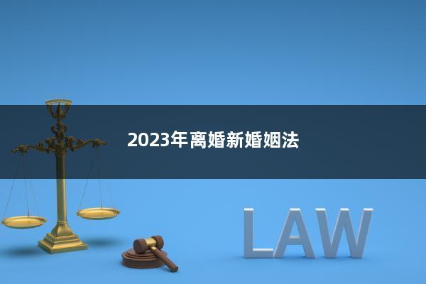 2023年离婚新婚姻法 - 法律字典