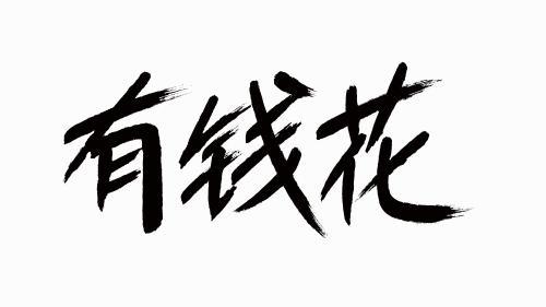 中国风书法汉字字体设计有钱花